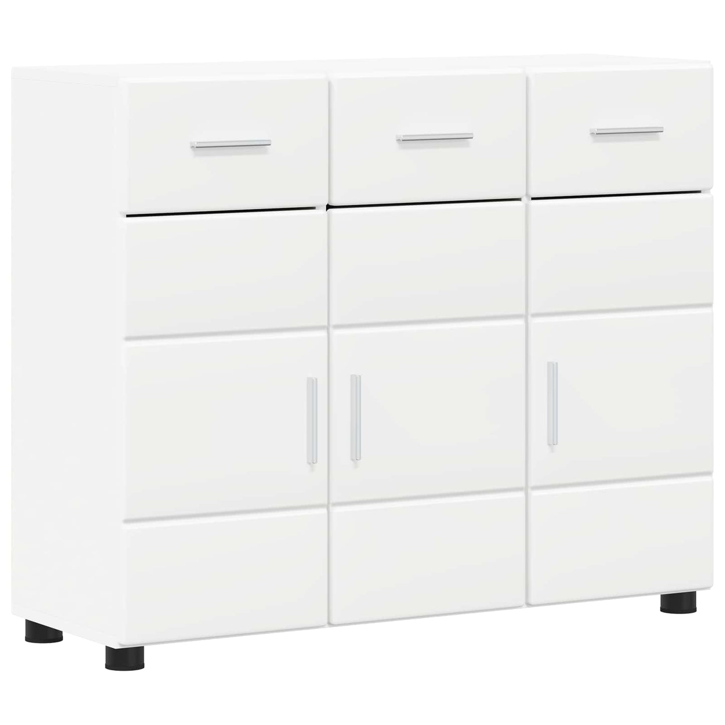 Sideboard FLORIN 88.5 x 30.5 x 73 cm White Engineered Wood