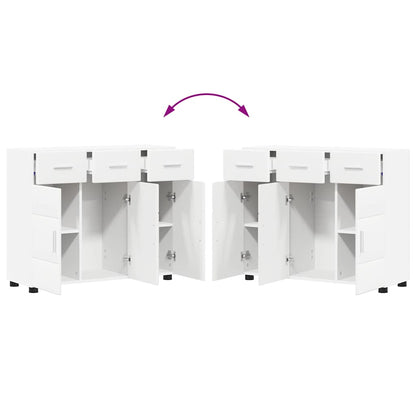 Sideboard FLORIN White 88.5 x 30.5 x 73 cm Engineered Wood