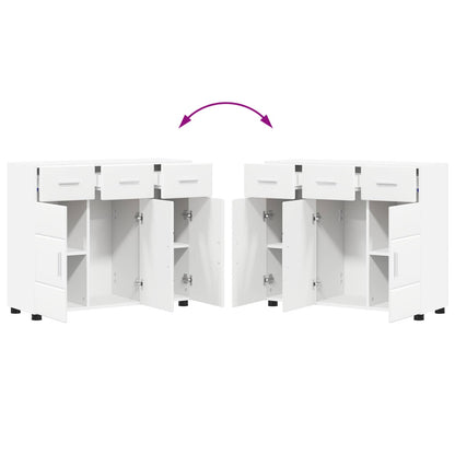 Sideboard FLORIN 88.5 x 30.5 x 73 cm White Engineered Wood