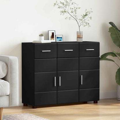 Sideboard FLORIN 88.5 x 30.5 x 73 cm Black Engineered Wood