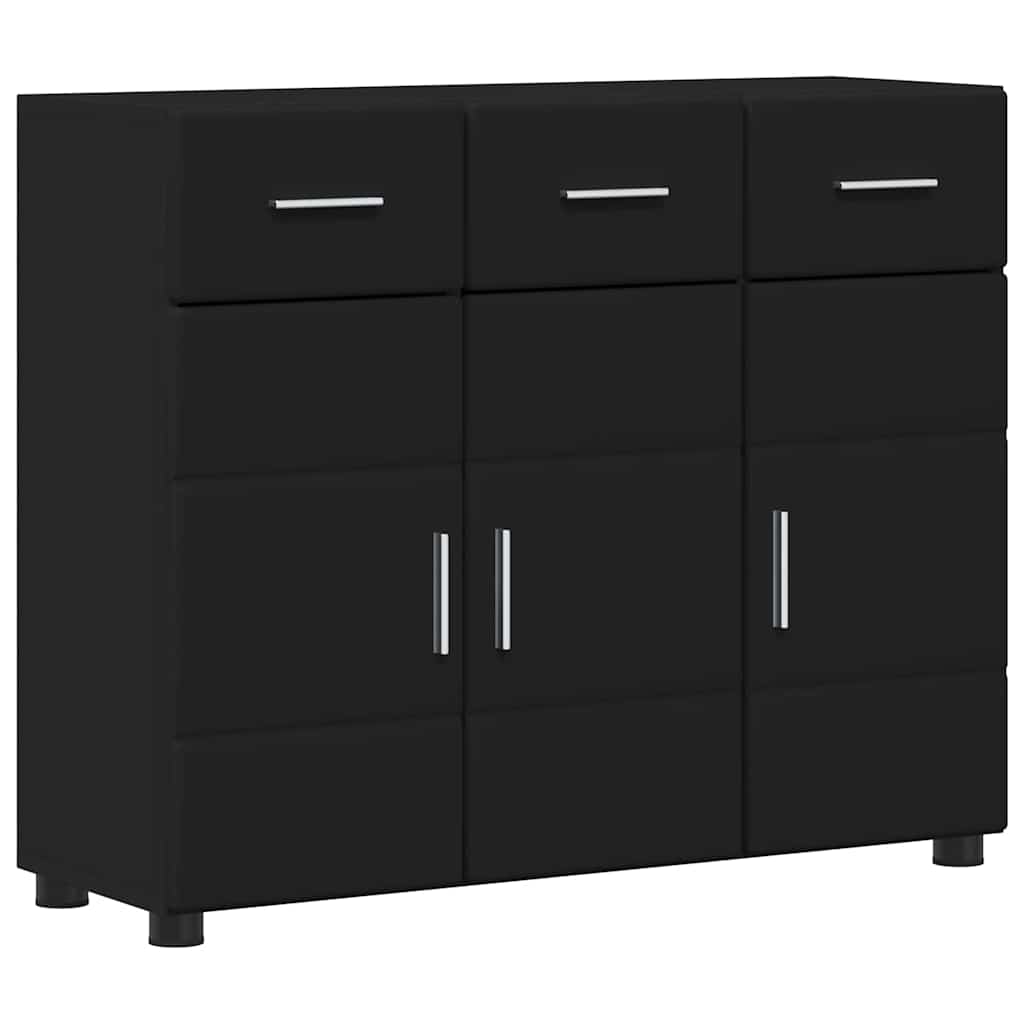 Sideboard FLORIN Black 88.5 x 30.5 x 73 cm Engineered Wood