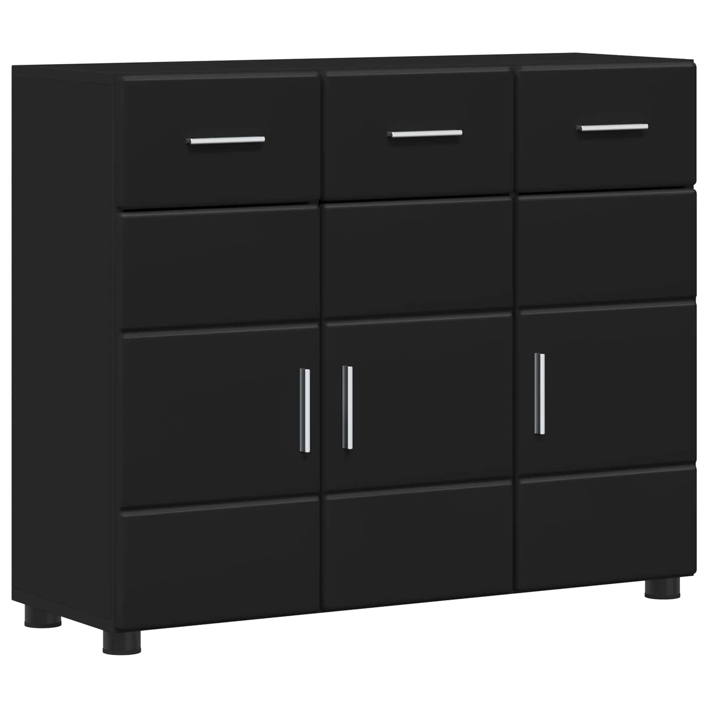 Sideboard FLORIN 88.5 x 30.5 x 73 cm Black Engineered Wood