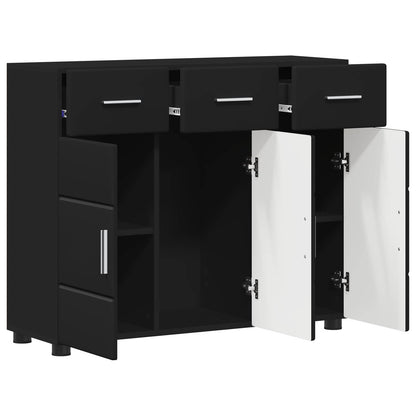Sideboard FLORIN 88.5 x 30.5 x 73 cm Black Engineered Wood