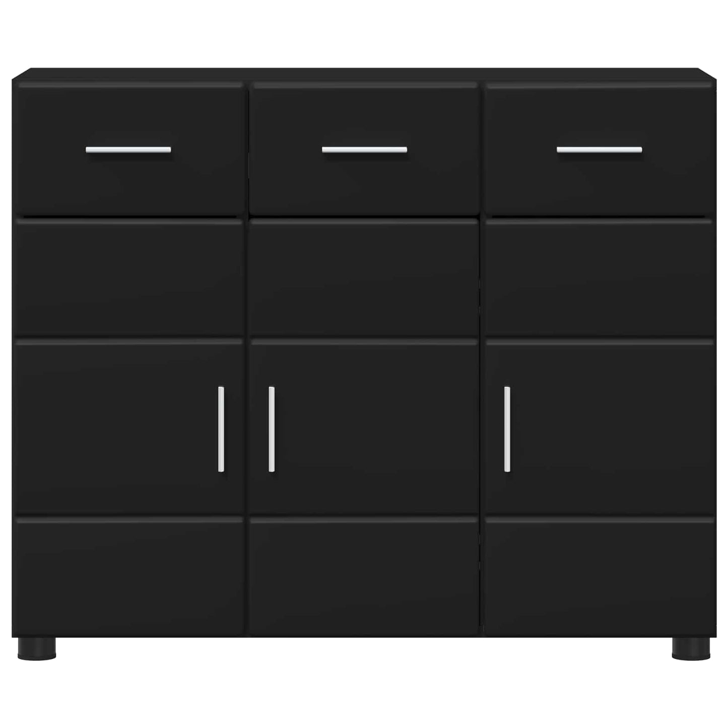 Sideboard FLORIN 88.5 x 30.5 x 73 cm Black Engineered Wood