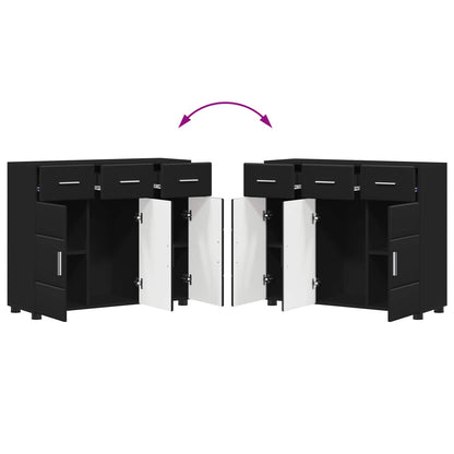 Sideboard FLORIN 88.5 x 30.5 x 73 cm Black Engineered Wood