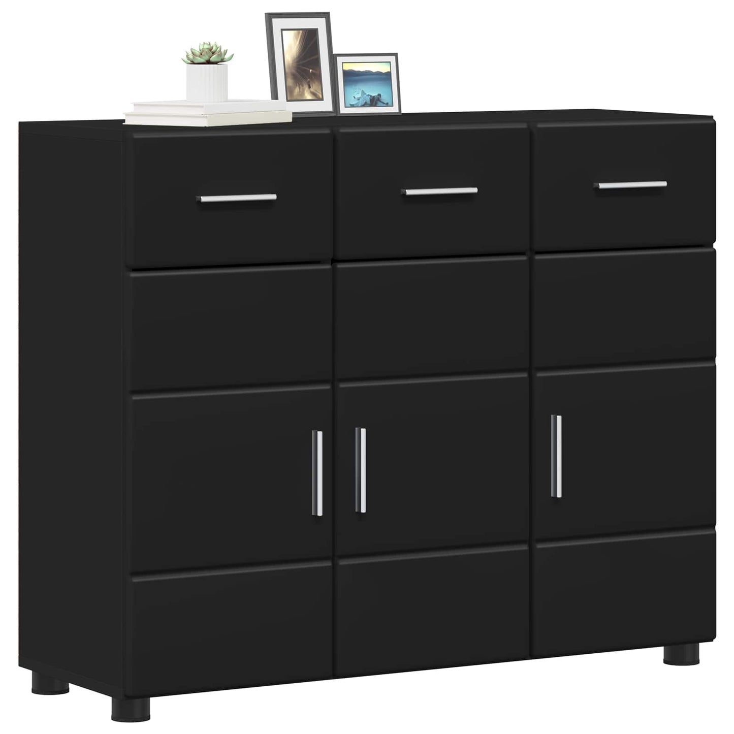 Sideboard FLORIN 88.5 x 30.5 x 73 cm Black Engineered Wood