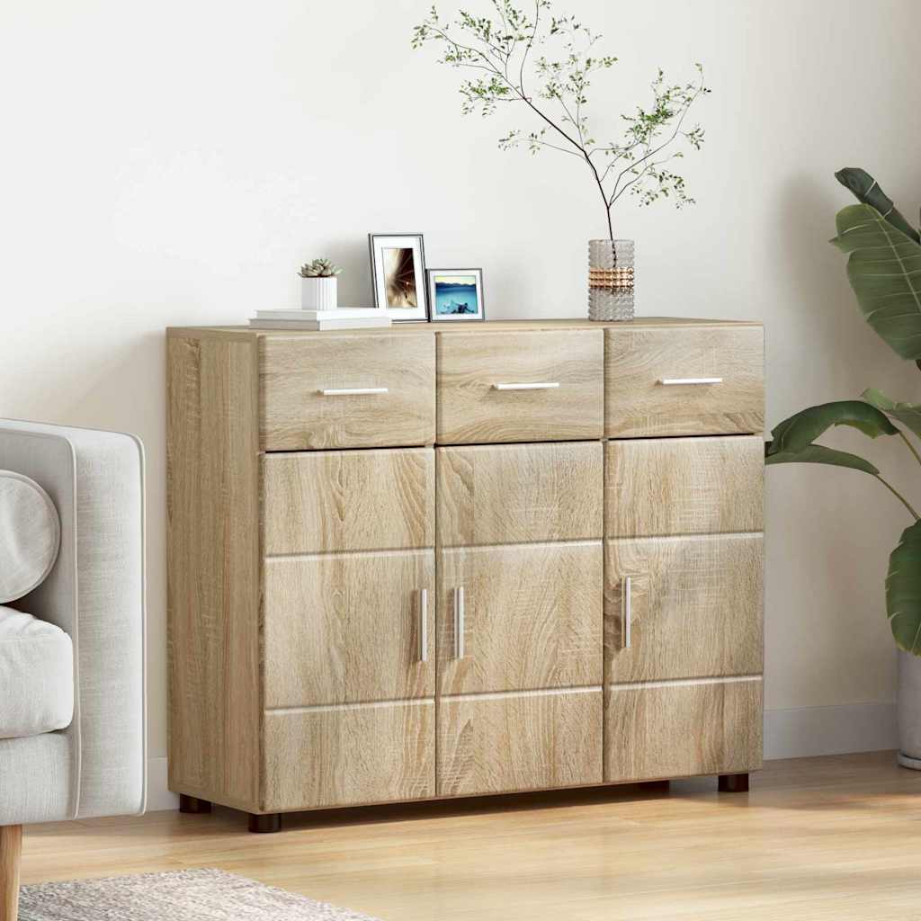 Sideboard FLORIN Sonoma Oak 88.5 x 30.5 x 73 cm Engineered Wood