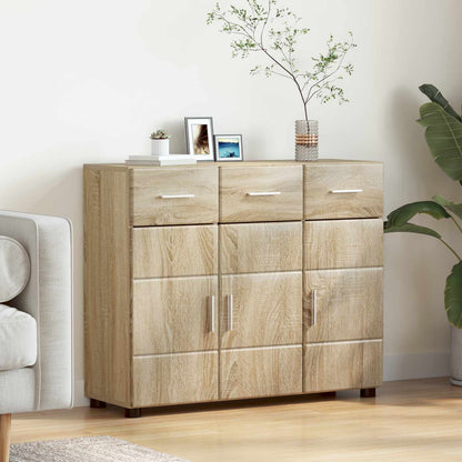 Sideboard FLORIN 88.5 x 30.5 x 73 cm Sonoma Oak Engineered Wood