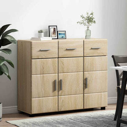 Sideboard FLORIN 88.5 x 30.5 x 73 cm Sonoma Oak Engineered Wood