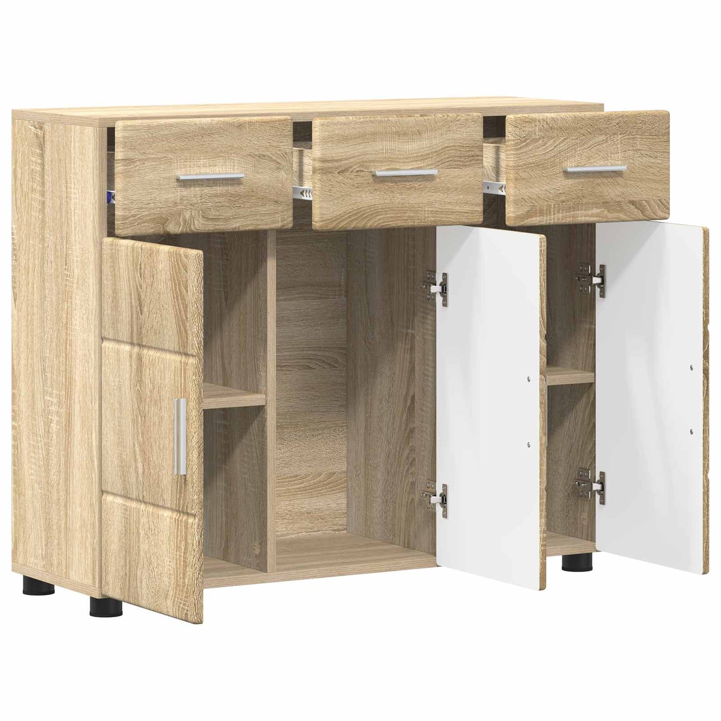 Sideboard FLORIN 88.5 x 30.5 x 73 cm Sonoma Oak Engineered Wood