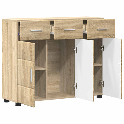 Sideboard FLORIN 88.5 x 30.5 x 73 cm Sonoma Oak Engineered Wood