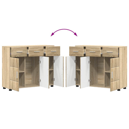 Sideboard FLORIN 88.5 x 30.5 x 73 cm Sonoma Oak Engineered Wood