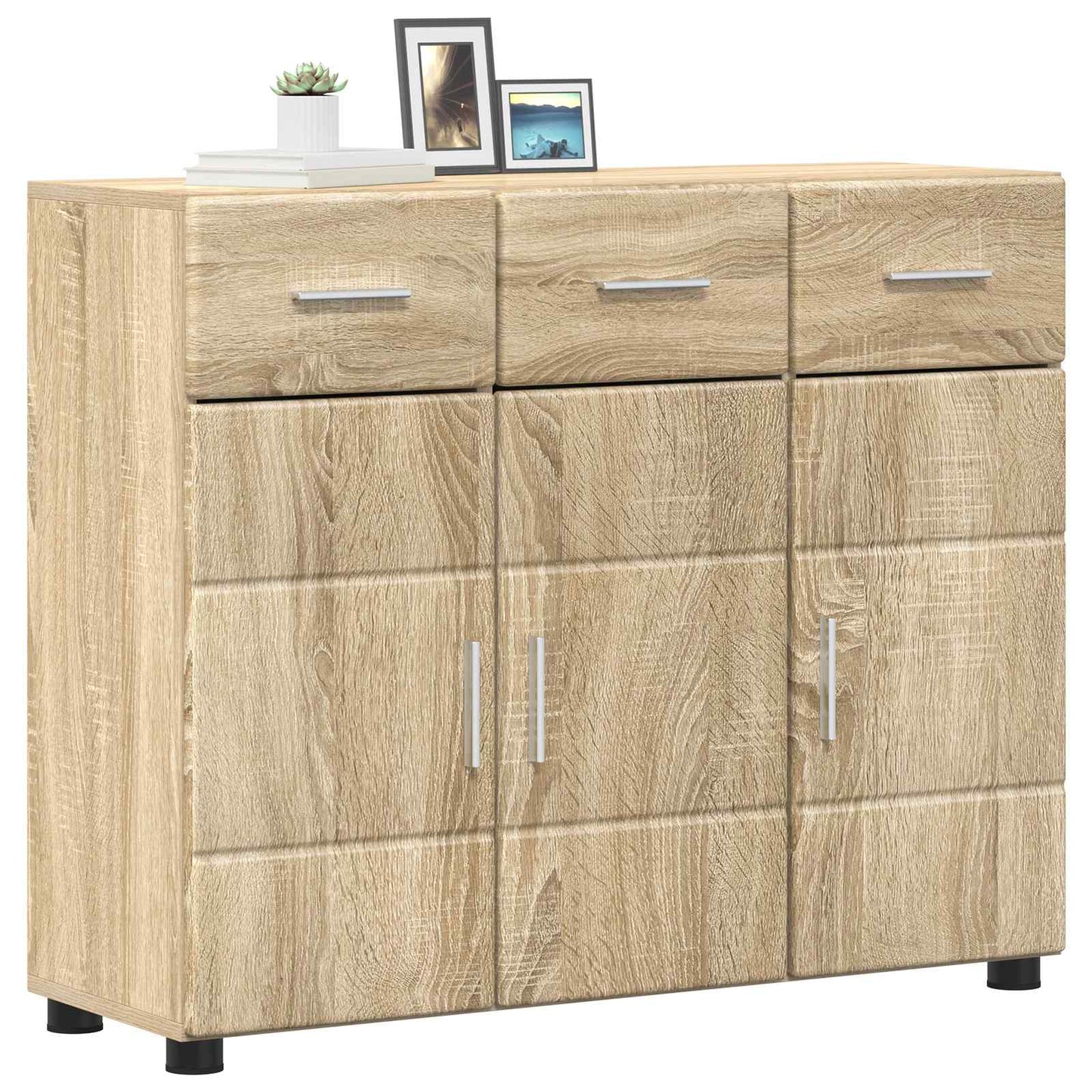 Sideboard FLORIN 88.5 x 30.5 x 73 cm Sonoma Oak Engineered Wood