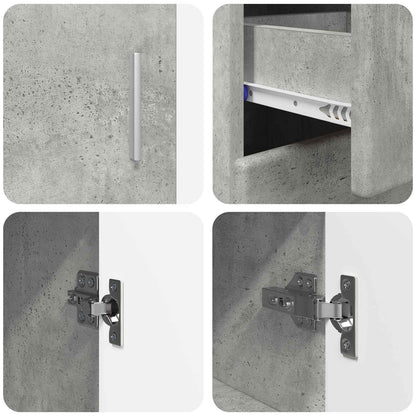 Sideboard FLORIN 88.5 x 30.5 x 73 cm Concrete Grey