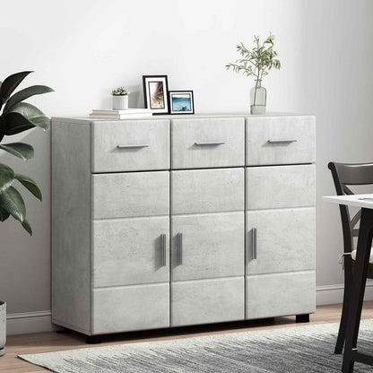 Sideboard FLORIN 88.5 x 30.5 x 73 cm Concrete Grey