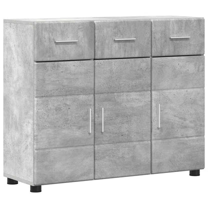 Sideboard with Shelf FLORIN Concrete Grey 88.5 x 30.5 x 73 cm