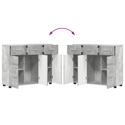 Sideboard FLORIN 88.5 x 30.5 x 73 cm Concrete Grey