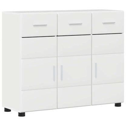 Sideboard with Door FLORIN High Gloss White 88.5 x 30.5 x 73 cm