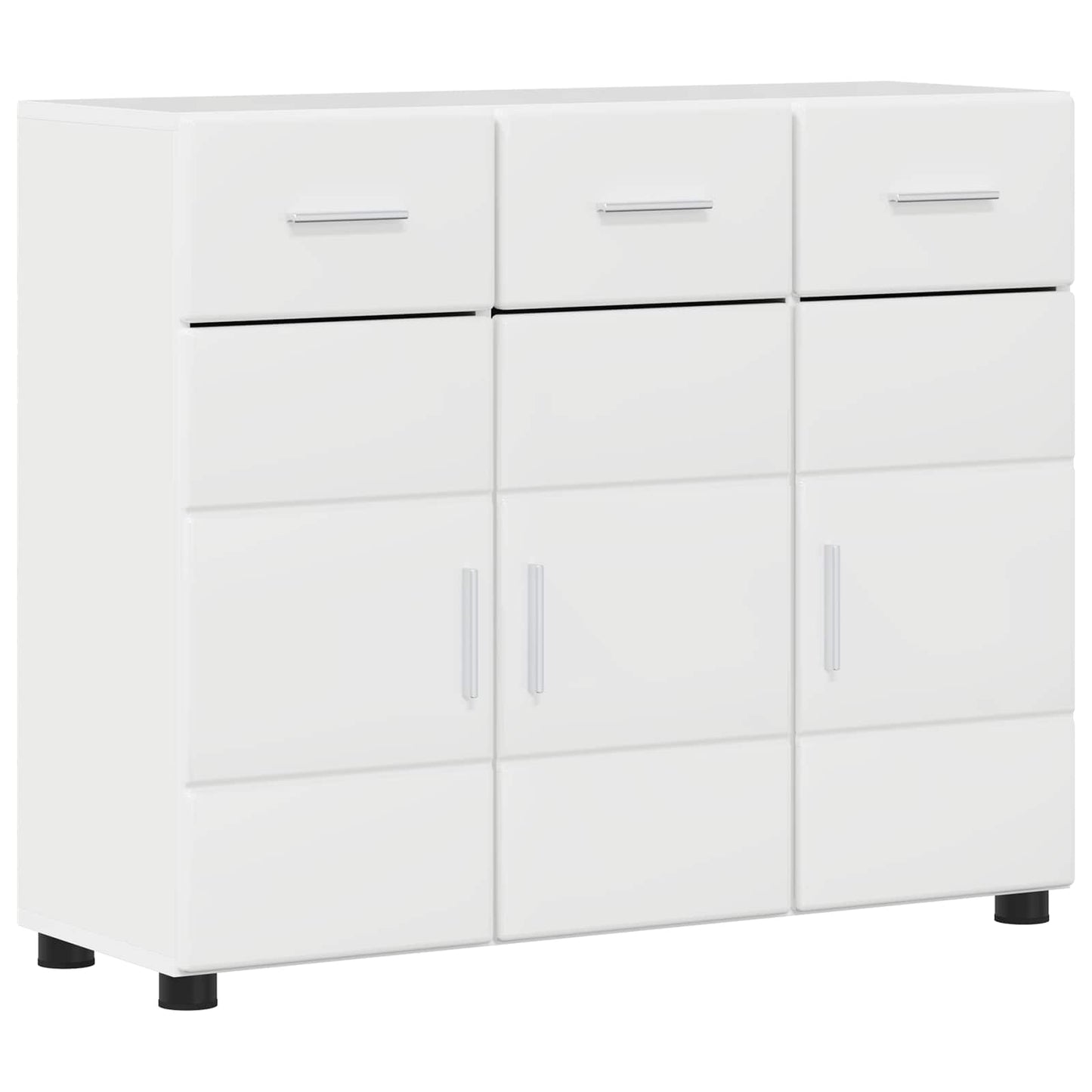 Sideboard FLORIN 88.5 x 30.5 x 73 cm High Gloss White