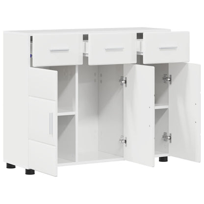 Sideboard FLORIN 88.5 x 30.5 x 73 cm High Gloss White