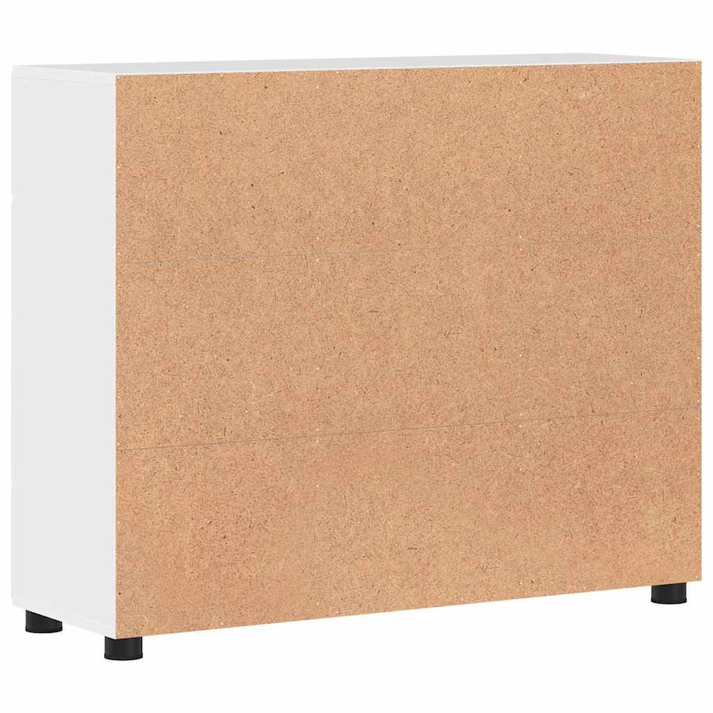 Sideboard with Door FLORIN High Gloss White 88.5 x 30.5 x 73 cm