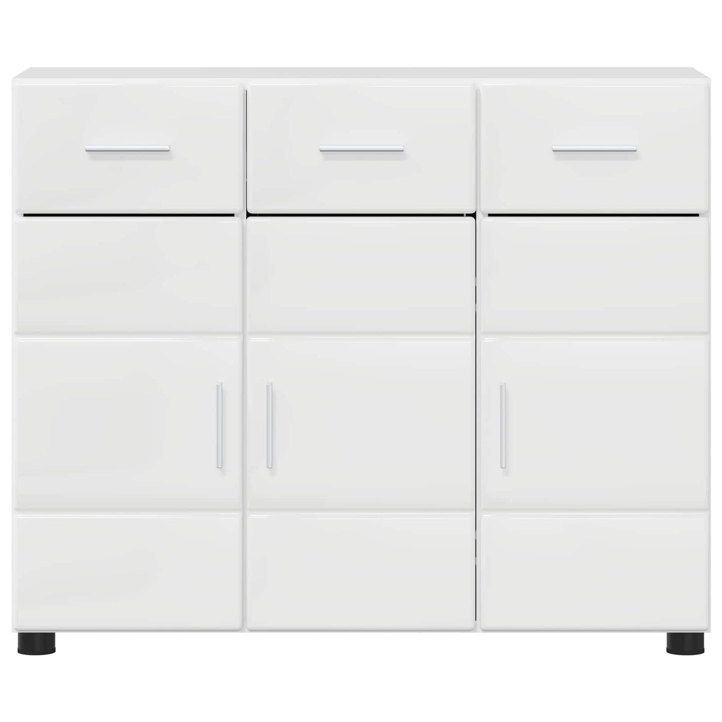 Sideboard FLORIN 88.5 x 30.5 x 73 cm High Gloss White