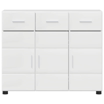 Sideboard FLORIN 88.5 x 30.5 x 73 cm High Gloss White
