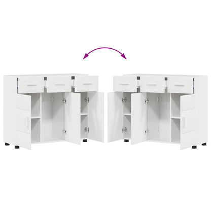 Sideboard FLORIN 88.5 x 30.5 x 73 cm High Gloss White