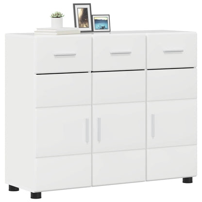 Sideboard FLORIN 88.5 x 30.5 x 73 cm High Gloss White