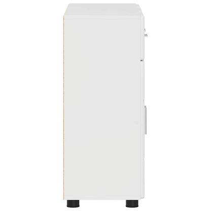Sideboard with Door FLORIN High Gloss White 88.5 x 30.5 x 73 cm