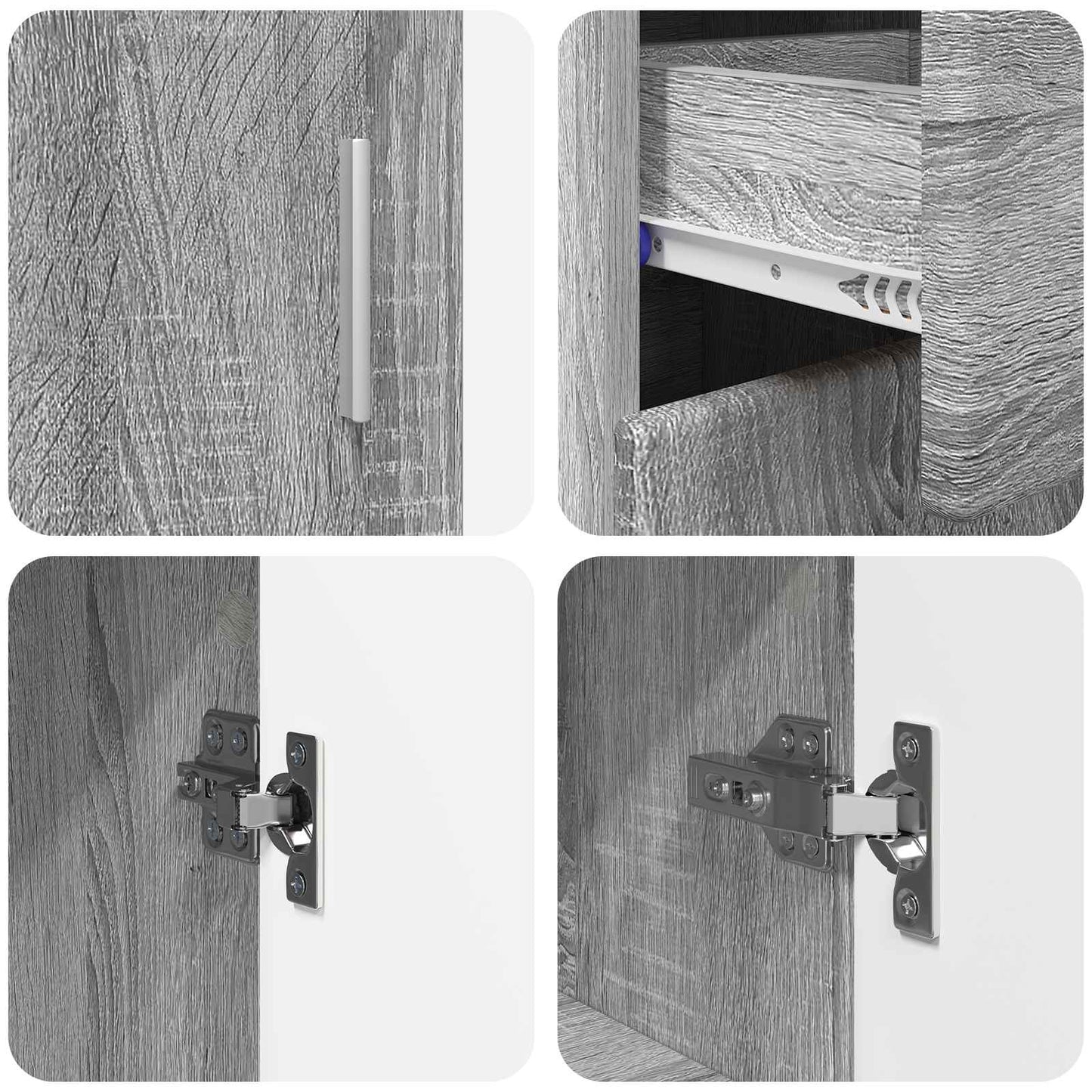 Sideboard FLORIN 88.5 x 30.5 x 73 cm Grey Sonoma