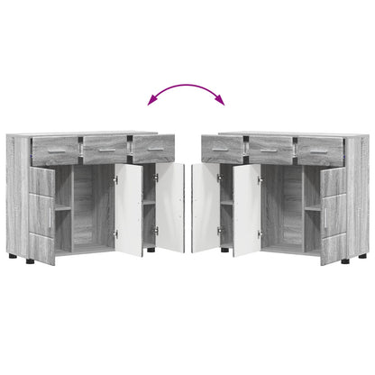 Sideboard FLORIN 88.5 x 30.5 x 73 cm Grey Sonoma
