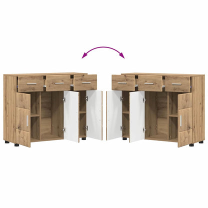 Sideboard with Shelf FLORIN Artisan Oak 88.5 x 30.5 x 73 cm