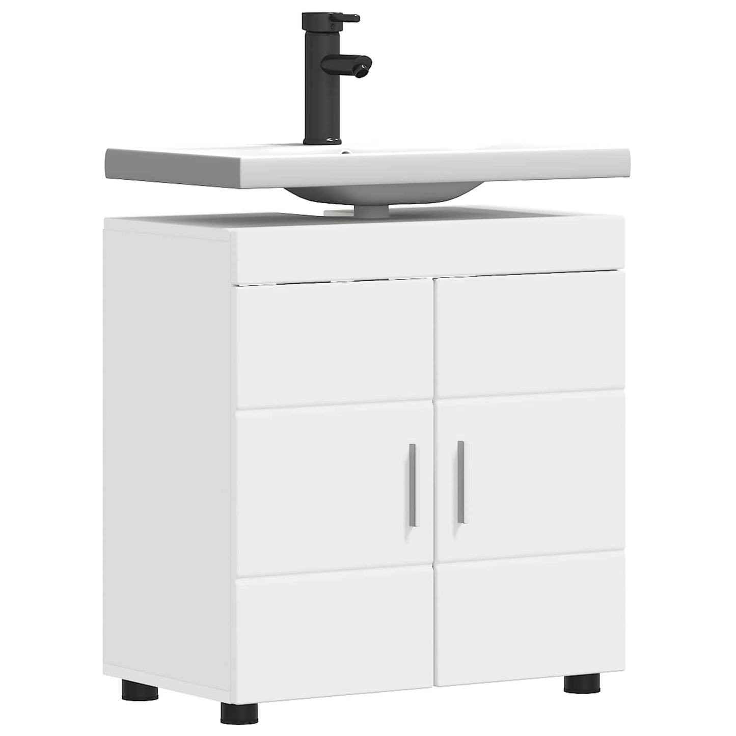 Bathroom Cabinet Set with Storage TULUM White 60 x 34 x 63 cm