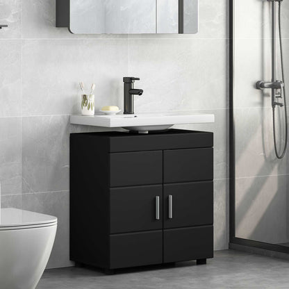 Bathroom Cabinet Set with Storage TULUM Black 60 x 34 x 63 cm