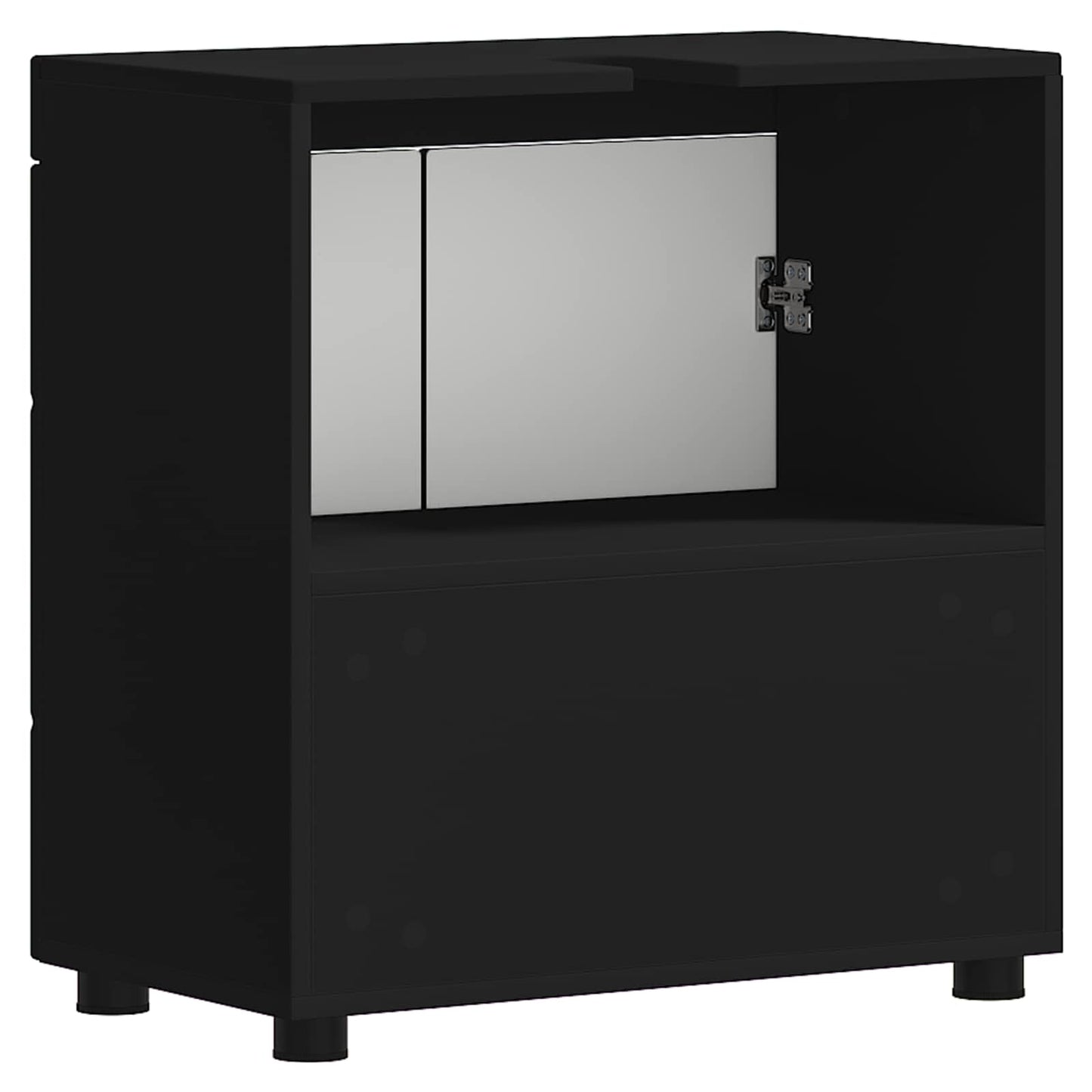 Bathroom Cabinet Set with Storage TULUM Black 60 x 34 x 63 cm