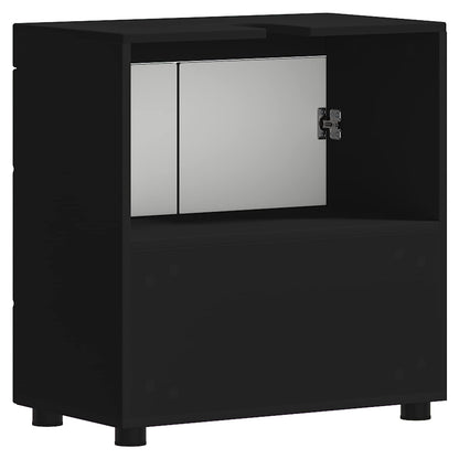 Bathroom Cabinet Set with Storage TULUM Black 60 x 34 x 63 cm