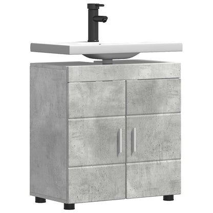 Bathroom Cabinet Set TULUM Concrete Grey 60 x 34 x 63 cm