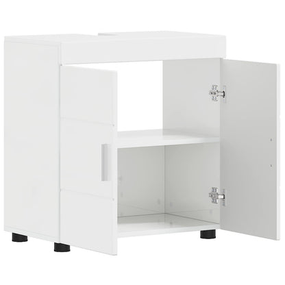 Bathroom Cabinet Set TULUM High Gloss White 60 x 34 x 63 cm