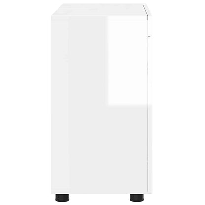 Bathroom Cabinet Set TULUM High Gloss White 60 x 34 x 63 cm