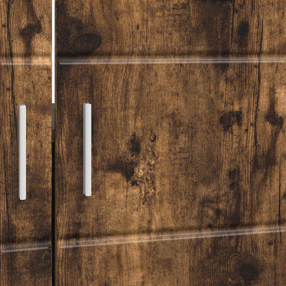 Bathroom Cabinet Set TULUM Smoked Oak 60 x 34 x 63 cm