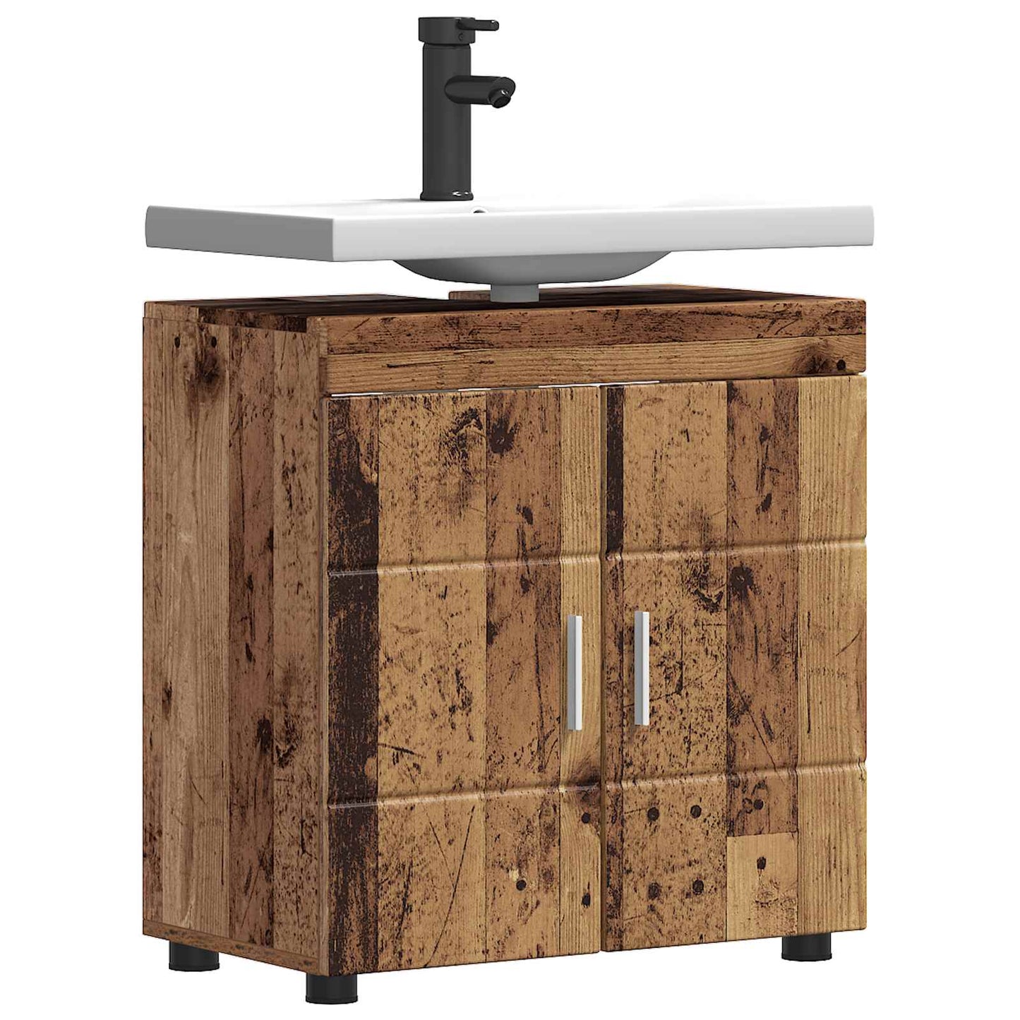 Bathroom Cabinet Set TULUM Old Wood 60 x 34 x 63 cm