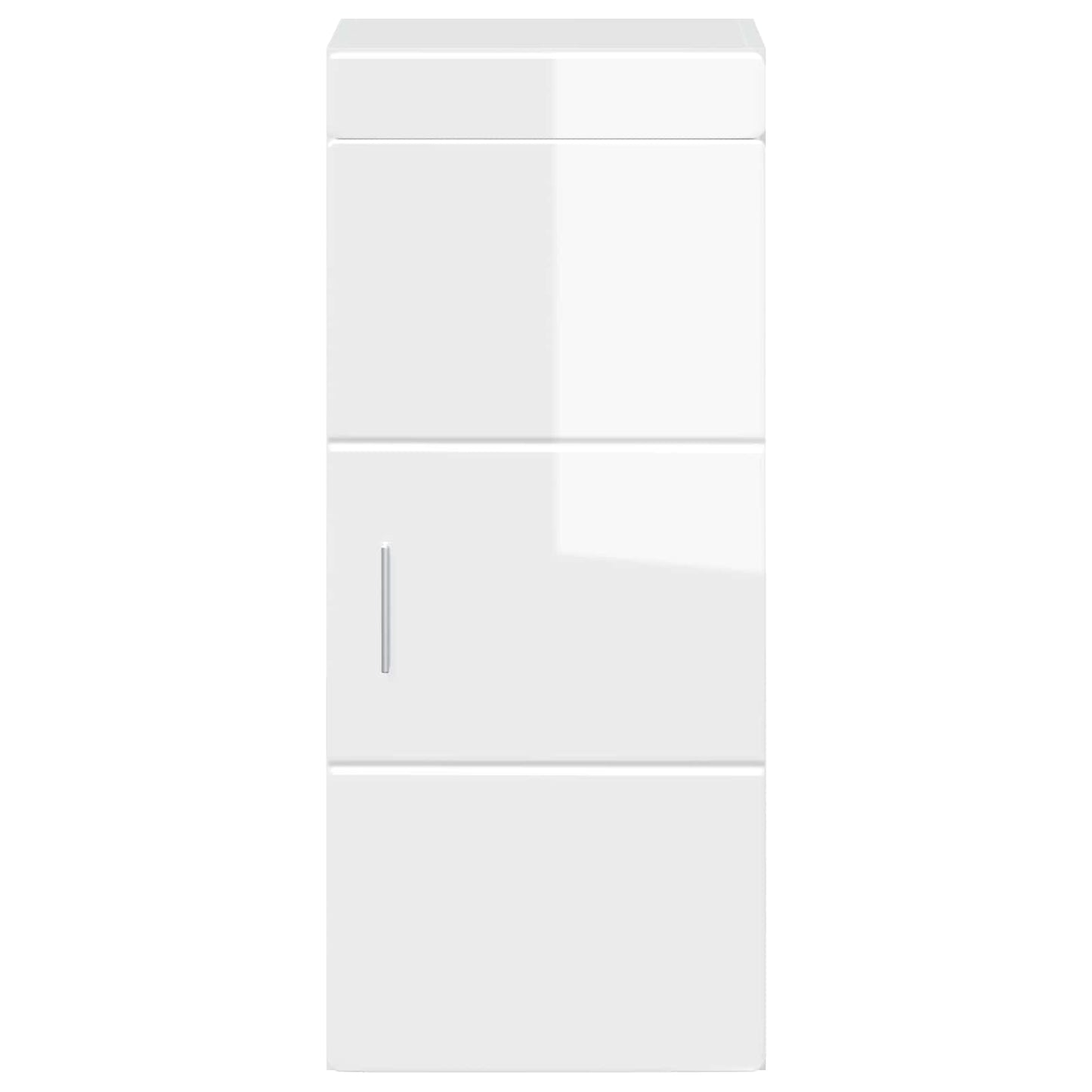 Bathroom Wall Cabinet TULUM High Gloss White 37 x 24.5 x 86 cm