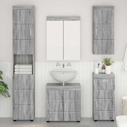 Bathroom Wall Cabinet TULUM Grey Sonoma 37 x 24.5 x 86 cm