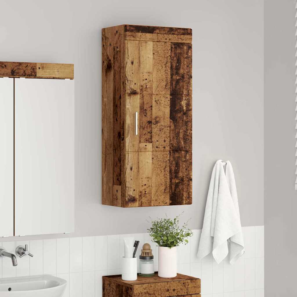 Bathroom Wall Cabinet TULUM Old Wood 37 x 24.5 x 86 cm