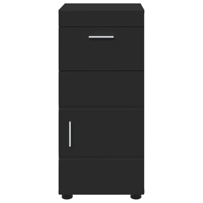 Bathroom Cabinet Set with Drawer TULUM Black 37 x 31.5 x 82 cm