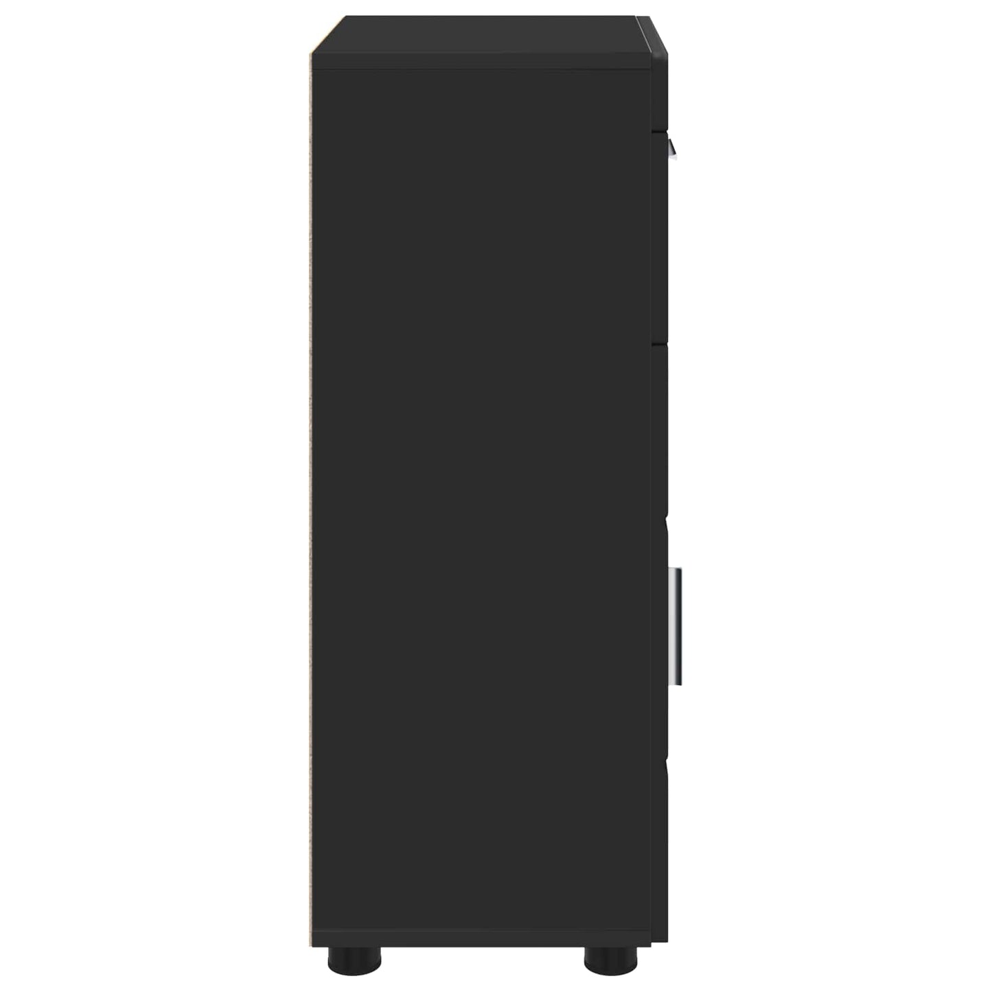 Bathroom Cabinet Set with Drawer TULUM Black 37 x 31.5 x 82 cm