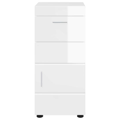 Bathroom Cabinet Set TULUM High Gloss White 37 x 31.5 x 82 cm