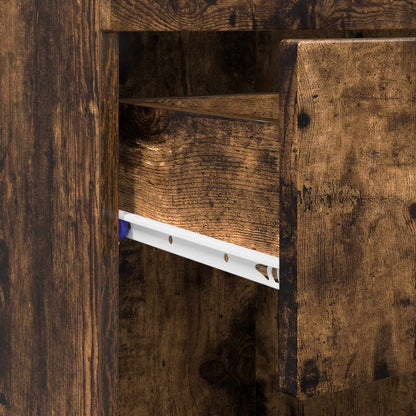 Bathroom Cabinet Set TULUM Smoked Oak 37 x 31.5 x 82 cm