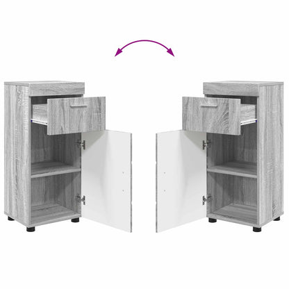Bathroom Cabinet Set TULUM Grey Sonoma 37 x 31.5 x 82 cm